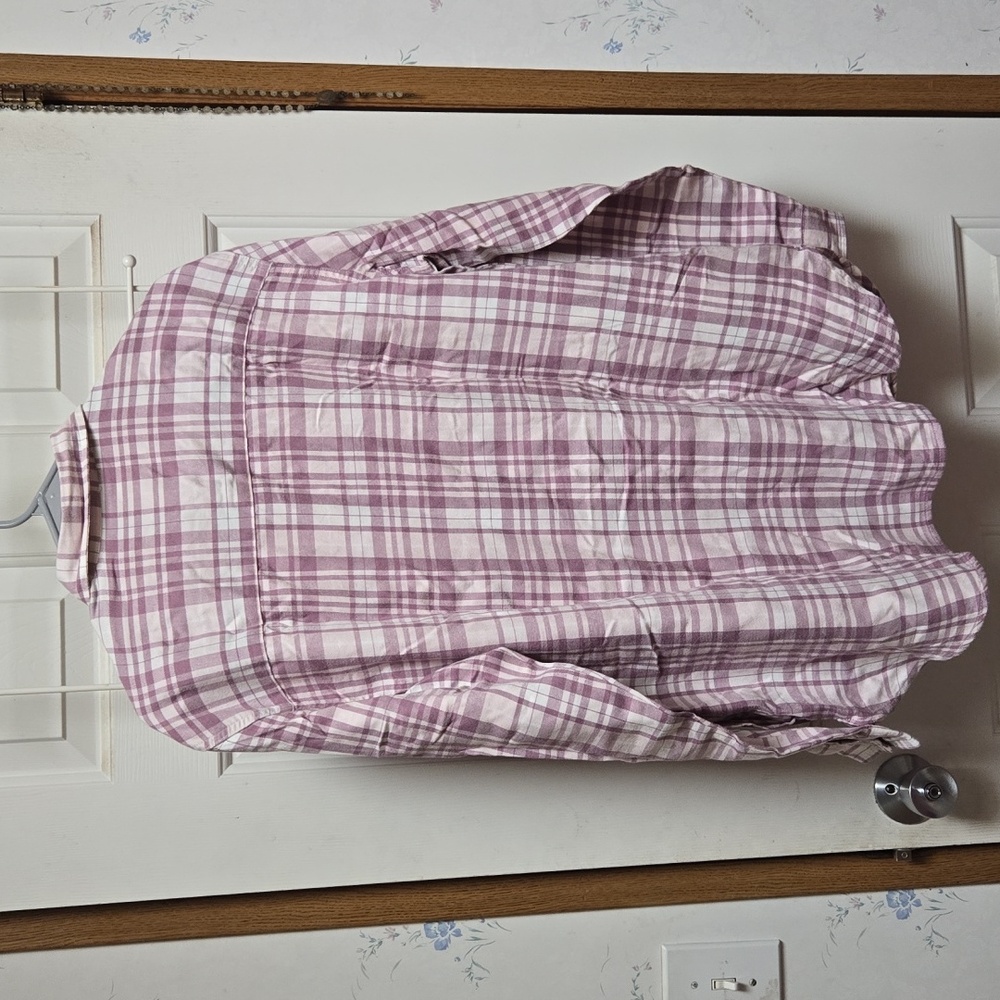 Jachs Girlfriend Plaid Snap Up Shirt With Pockets NWT - Picture 11 of 12